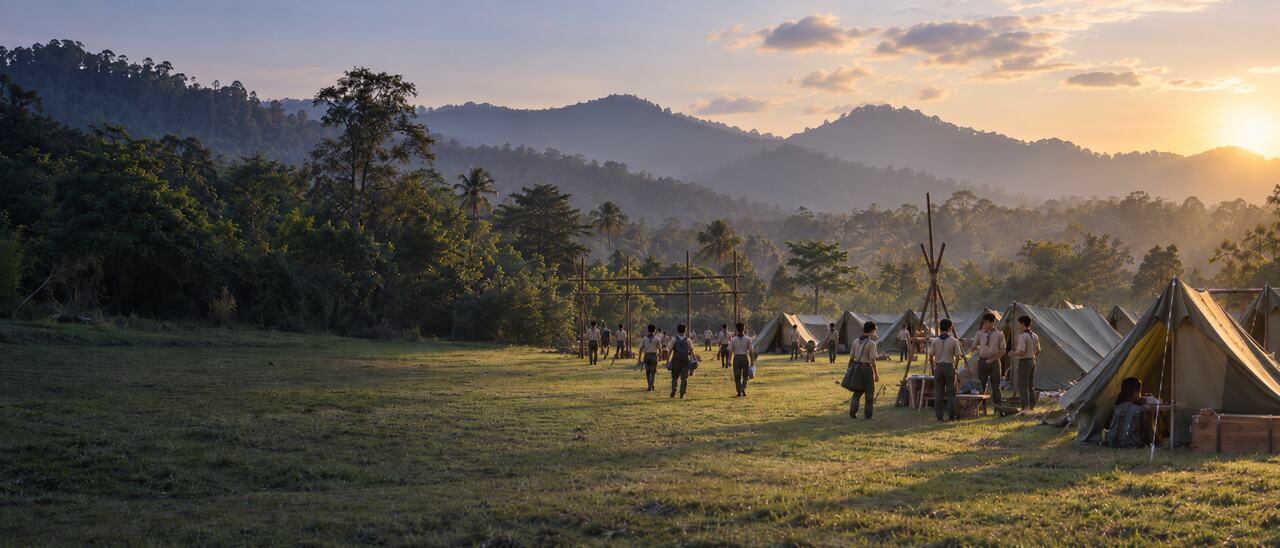 Pengakap di perkhemahan di Pahang